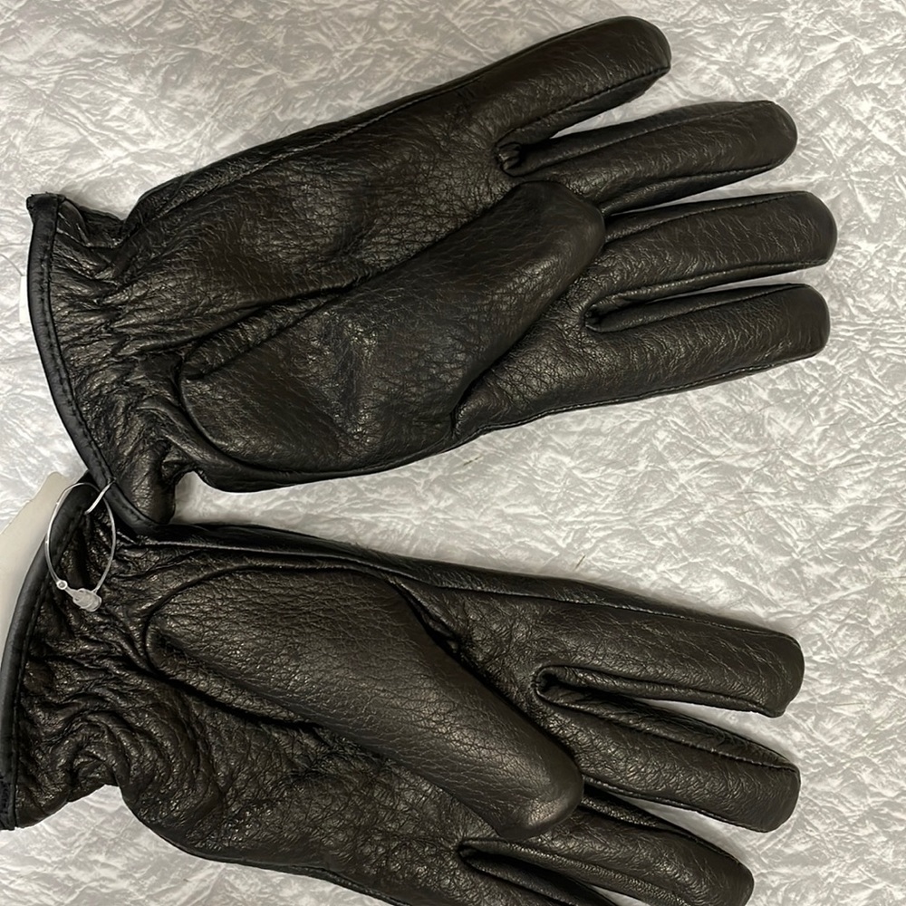 NWT black leather gloves size XL​​